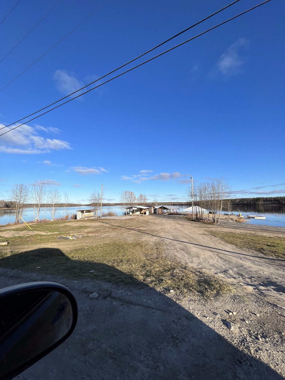 Arriving at a community on the lake
