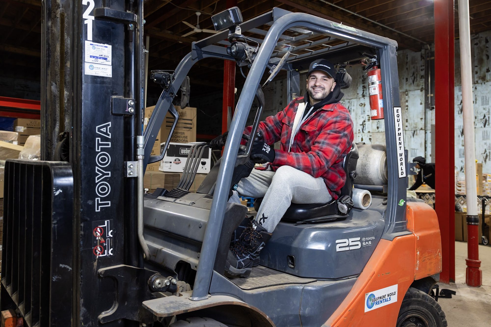 Running the forklift on a loading day